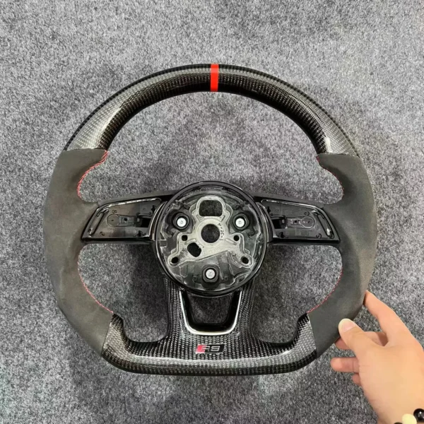 Custom Carbon Fiber Alcantara Steering Wheel for Audi B9 S4 S5 A4 A5 RS4 RS5 S3 | Yeedercar