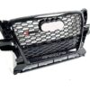 18715238df0e85b3686f5c19a4247d1f.jpg RS-Style Gloss Black Honeycomb Grille for Audi Q5 SQ5 2008-2012 | Quattro Emblem | Yeedercar
