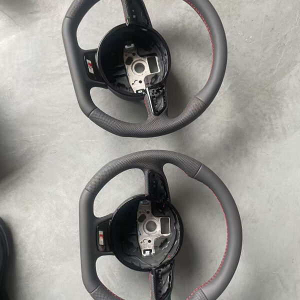 Custom Nappa Leather Steering Wheel Carbon Accents for Audi B8.5 A4 A5 A3 | Yeedercar
