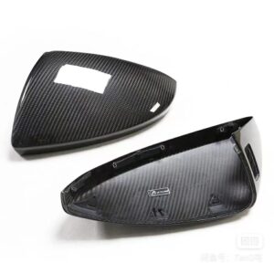 Gloss Carbon Fiber Mirror Caps for Audi A6 A7 C8 S6 S7 | 3K Twill OEM Replacement | Yeedercar