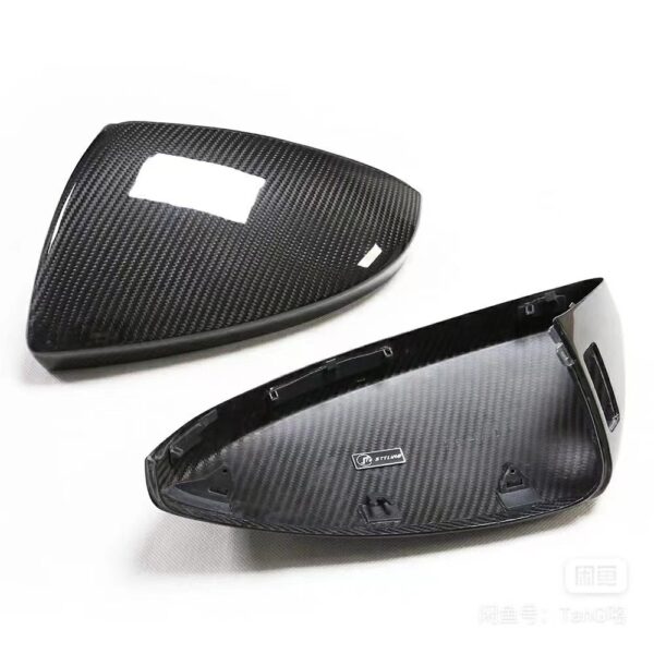 Gloss Carbon Fiber Mirror Caps for Audi A6 A7 C8 S6 S7 | 3K Twill OEM Replacement | Yeedercar