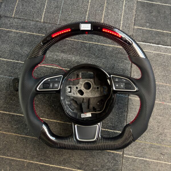 Custom LED Carbon Fiber Steering Wheel for Audi B8.5 S4 S5 A4 A5 A3 | Yeedercar