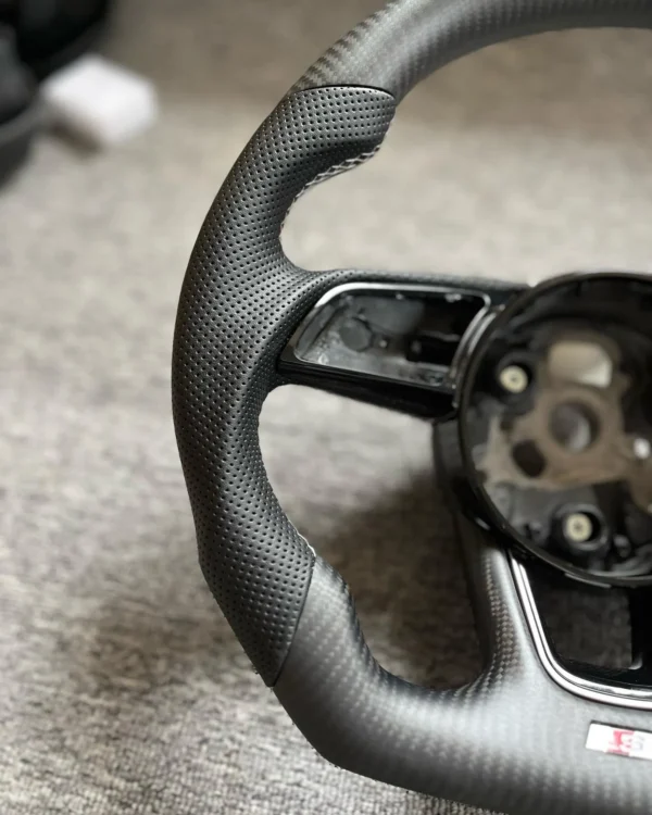 57a57df3a97e6573b30ed0122a48e7bd.webp Custom Matte Carbon Steering Wheel for Audi B9 S4 S5 A4 A5 RS3 RS4 RS5 | Yeedercar