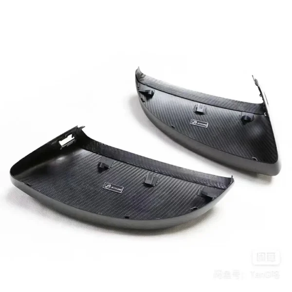 Gloss Carbon Fiber Mirror Caps for Audi A6 A7 C8 S6 S7 | 3K Twill OEM Replacement | Yeedercar