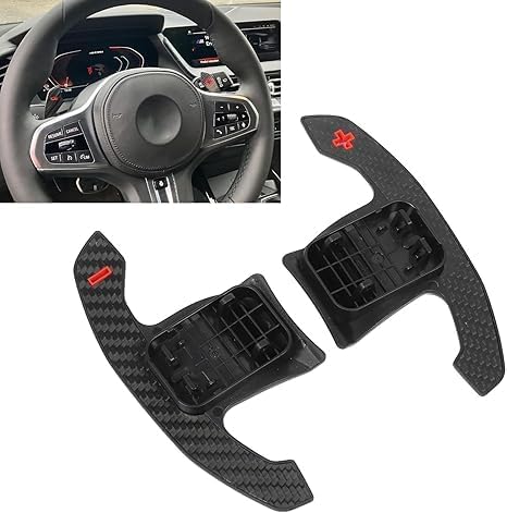 5f98f84c7b80d8a9c181aa7d9cd05a7c.jpg Carbon Fiber Pattern Extended Paddle Shift Covers for BMW G20 G30 F20 F30 F10 | Yeedercar
