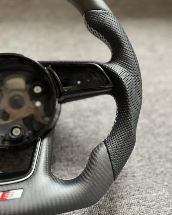 60a22af8d15fbf067605c3200bb916c4.webp Custom Matte Carbon Steering Wheel for Audi B9 S4 S5 A4 A5 RS3 RS4 RS5 | Yeedercar