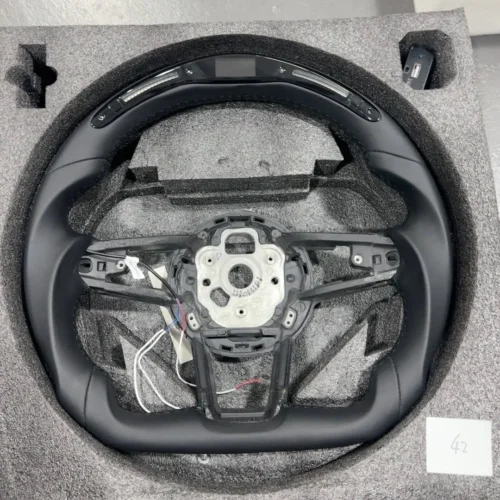 Custom LED Carbon Fiber Leather Steering Wheel for Audi TT MK2 8J R8 | Shift Light | Yeedercar