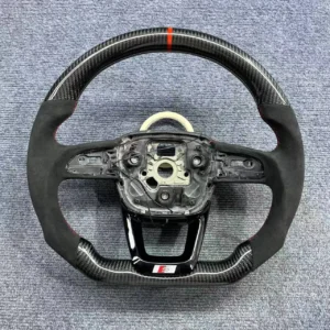 Custom Heated Carbon Alcantara Steering Wheel for Audi A6 A7 S6 S7 C7 | Yeedercar