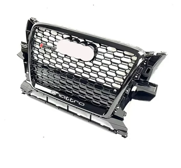 8e05172f9e493f947498303d0bf4d26a.webp RS-Style Gloss Black Honeycomb Grille for Audi Q5 SQ5 2008-2012 | Quattro Emblem | Yeedercar