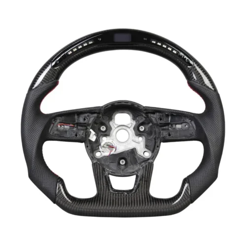 Real Carbon Fiber LED D-Shape Steering Wheel for Audi RS3 RS4 S4 S5 A4 A5 | Yeedercar