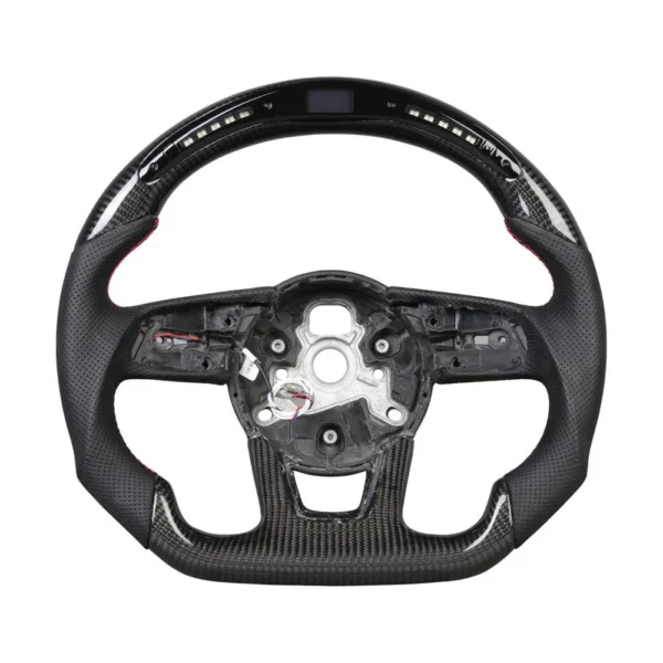 a4054dcb3e5ed1250cedaefa61e00581.webp Real Carbon Fiber LED D-Shape Steering Wheel for Audi RS3 RS4 S4 S5 A4 A5 | Yeedercar