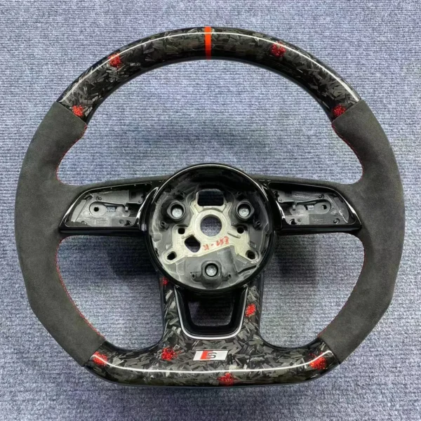 Custom Forged Carbon Alcantara Steering Wheel for Audi B9 S4 S5 A4 A5 RS4 RS5 S3 | Yeedercar