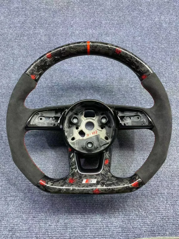 a47b43de8156178b37ec5b1b5db71735.webp Custom Forged Carbon Alcantara Steering Wheel for Audi B9 S4 S5 A4 A5 RS4 RS5 S3 | Yeedercar