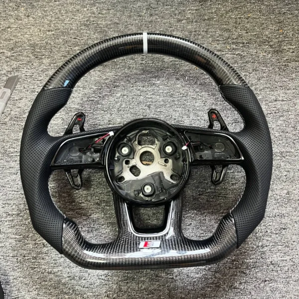 bc625800950ec055d75b1f042e5bf632.webp Custom Carbon Steering Wheel with Integrated Paddle Shifters for Audi B9 S4 S5 A4 A5 RS3 | Yeedercar