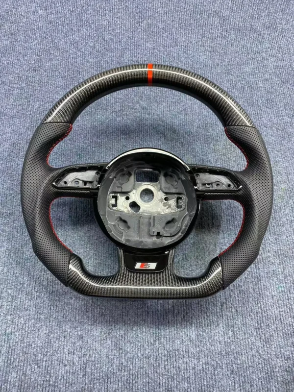 e2dff22a2b0434e00e112e7ad4a5a434.webp Custom Carbon Steering Wheel for Audi B8.5 A4 A5 S5 Q5 | Flat Bottom D-Shape | Yeedercar