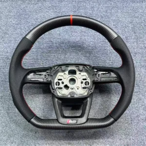 Custom Carbon Fiber Steering Wheel for Audi Q3 8U Q7 4M | Flat Bottom D-Shape | Yeedercar