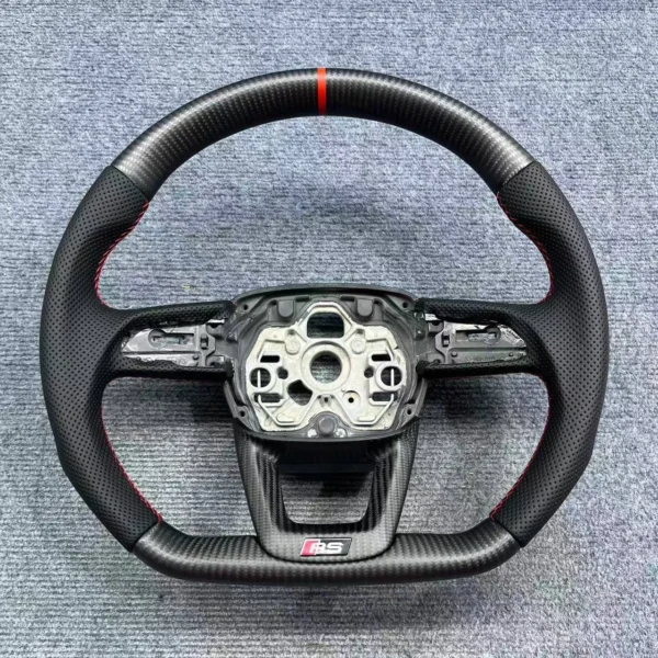 Custom Carbon Fiber Steering Wheel for Audi Q3 8U Q7 4M | Flat Bottom D-Shape | Yeedercar
