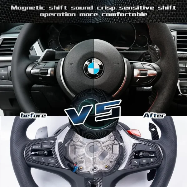 Magnetic Real Carbon Fiber Paddle Shifter Replacement for BMW M2 M3 M4 G80 F80 G20 | Yeedercar