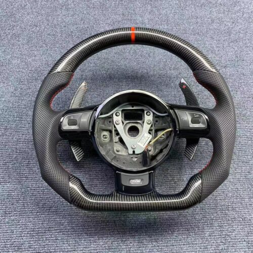 Custom Full Gloss Carbon Steering Wheel for Audi R8 TT MK2 8J | Yeedercar
