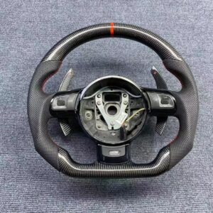 f331e47a20cdd106002c79b74b573977.jpg Forged Carbon Steering Wheel Kit for Audi TTS TT MK2 | Airbag Cover & Paddles | Yeedercar