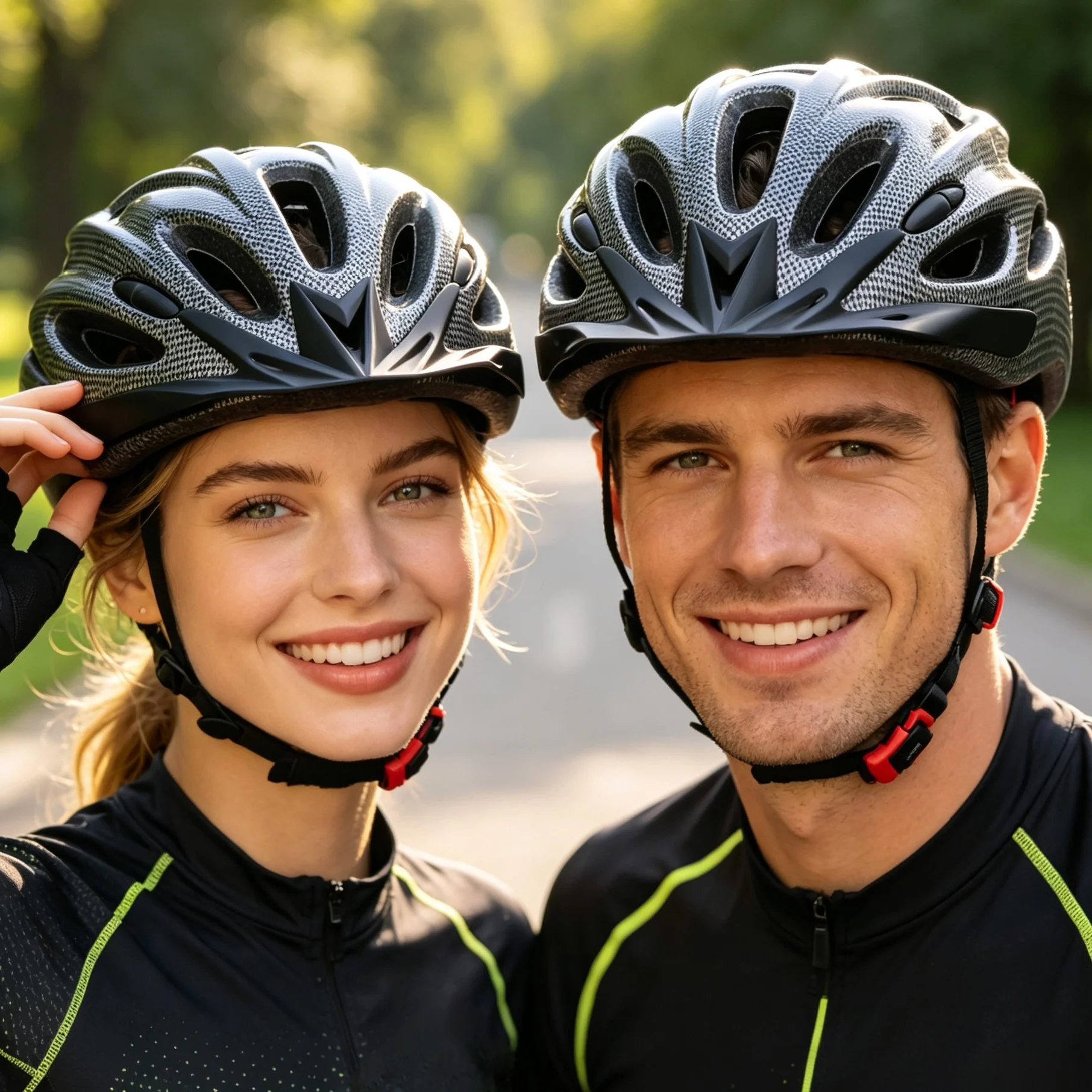 Yeedercar Carbon Fiber Pattern Bicycle Helmet - Unisex Adult Cycling Helmet - detail