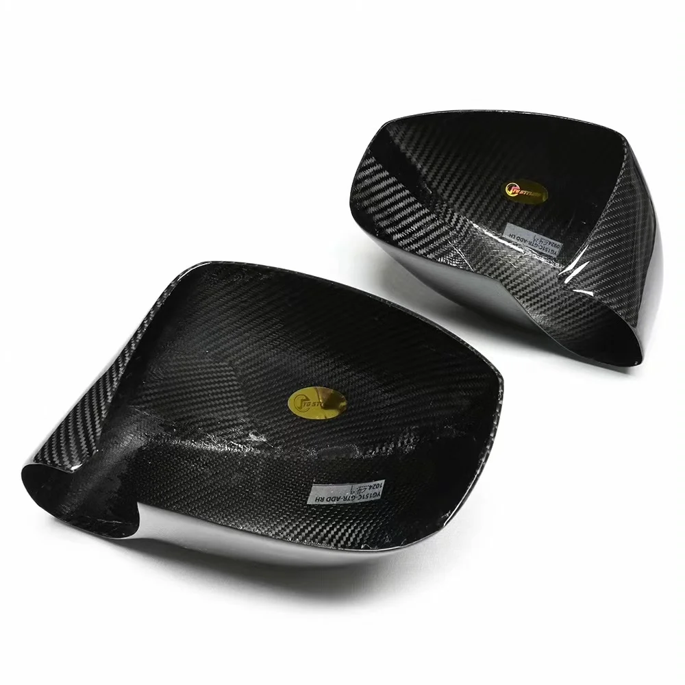 GT-R R35 stick-on dry carbon mirror cap install