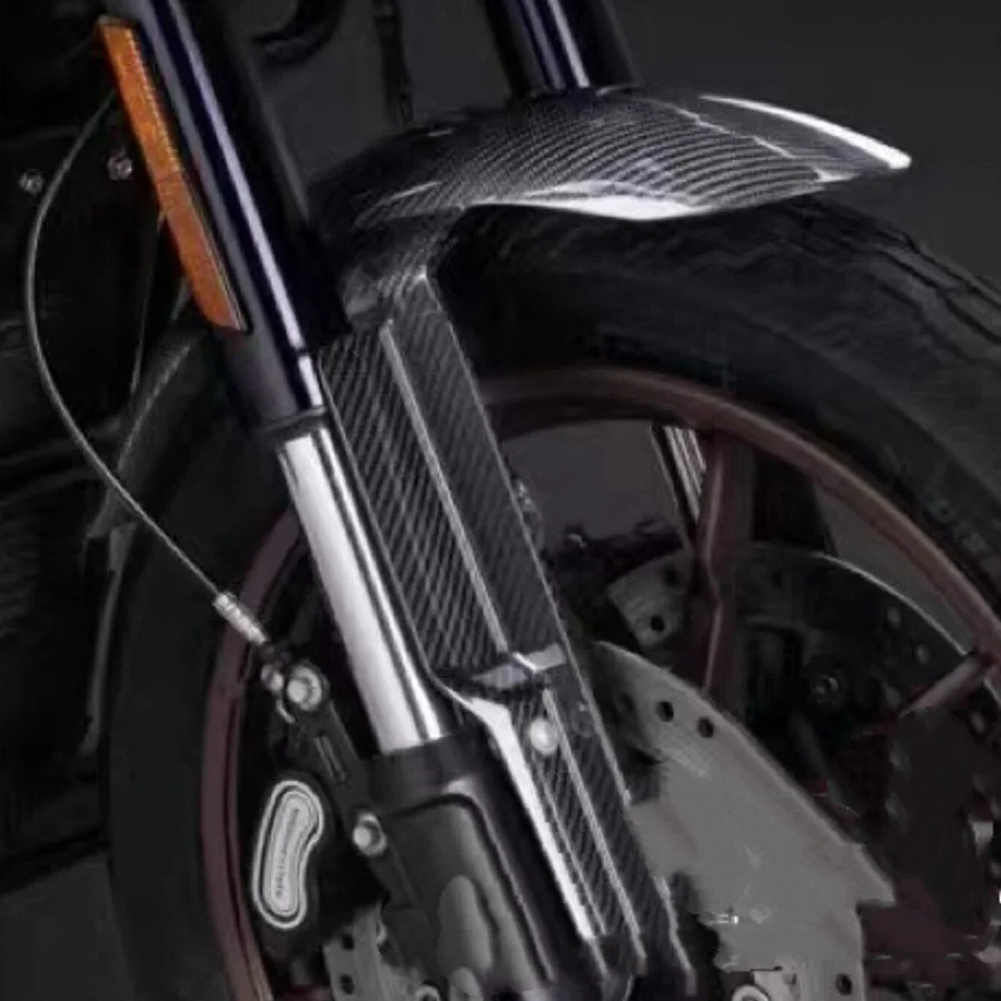 Harley ST carbon front fender mount detail
