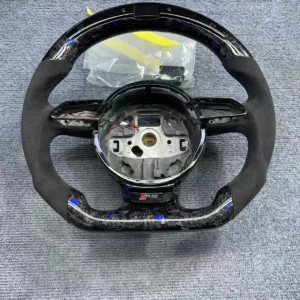 Forged Carbon Steering Wheel with LED Display for Audi A4 B9 A5 S4 S5