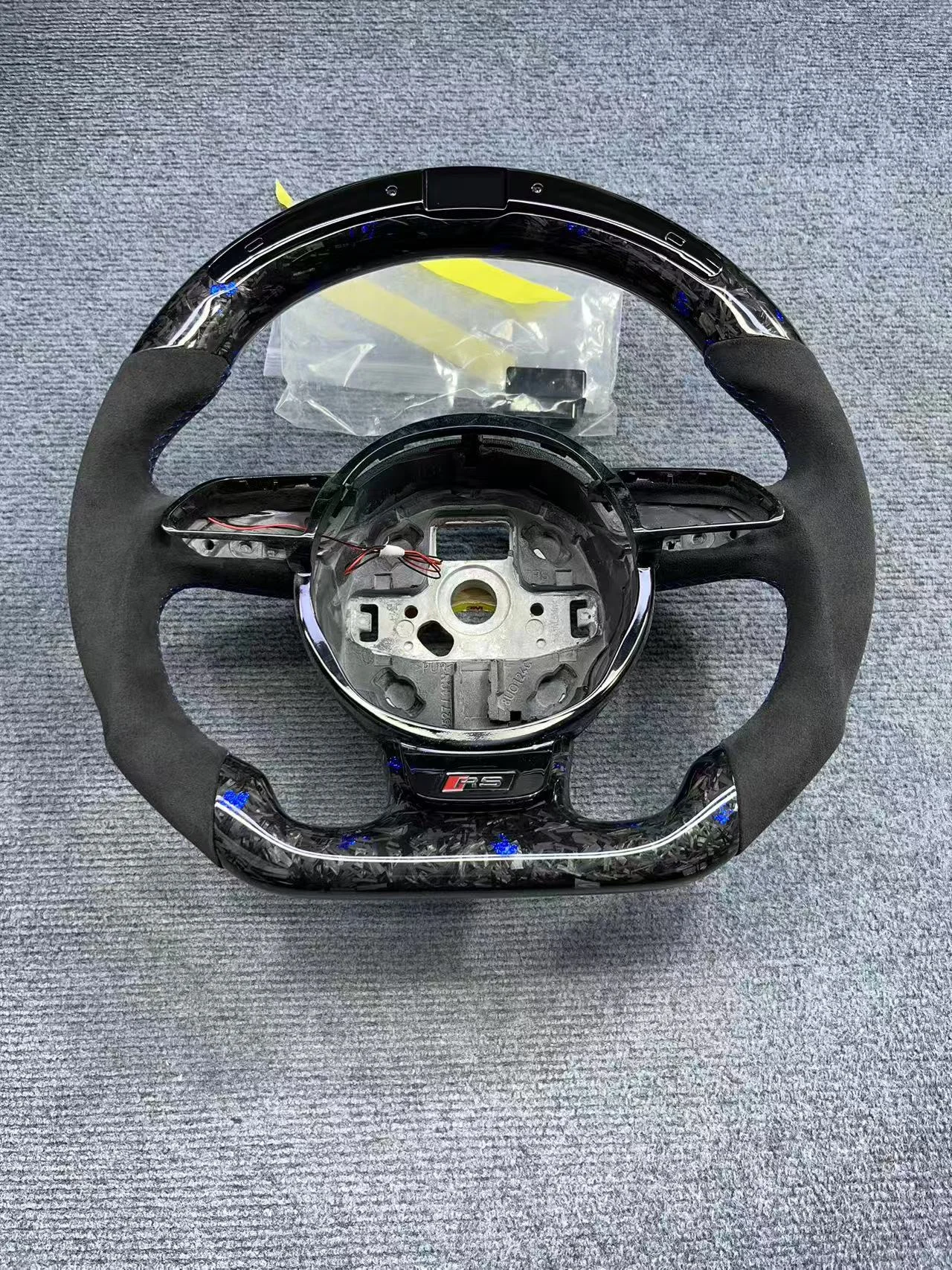 Forged Carbon Steering Wheel with LED Display for Audi A4 B9 A5 S4 S5