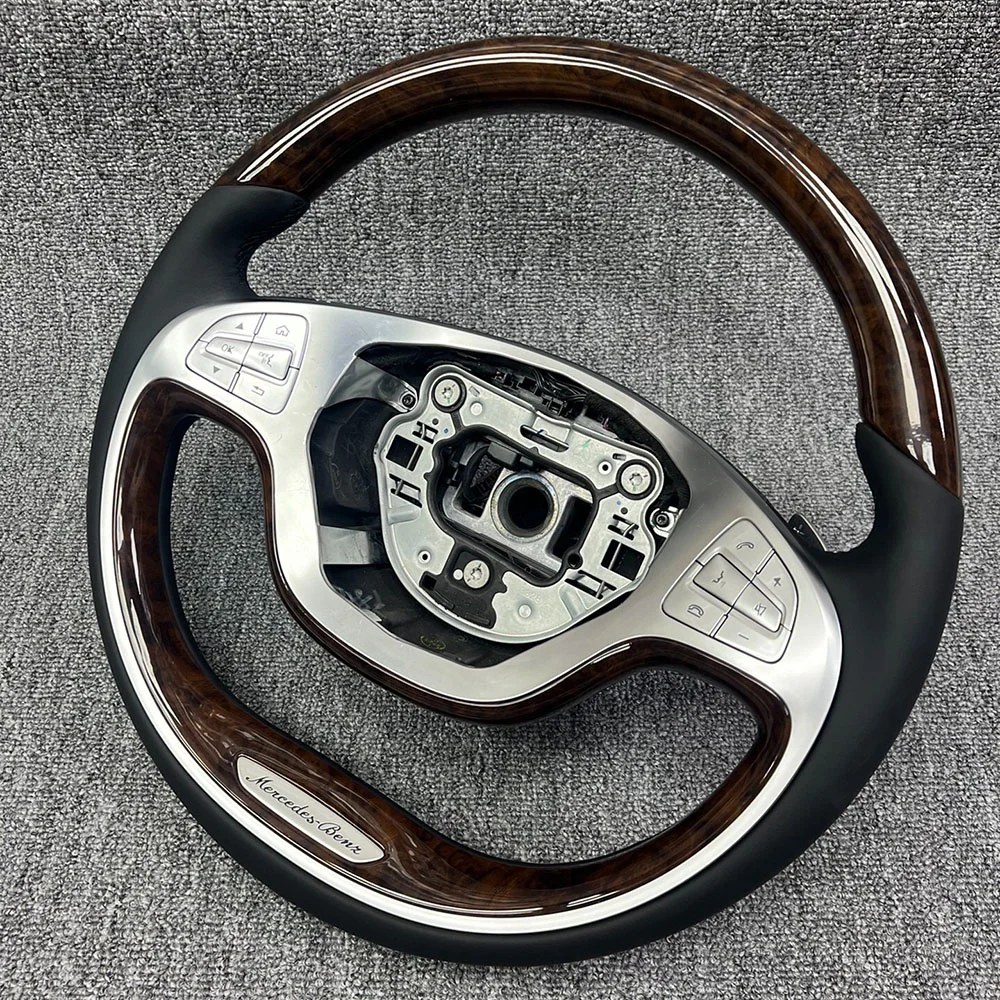 Wooden Steering Wheel for Mercedes-Benz S-Class W222 detail 1