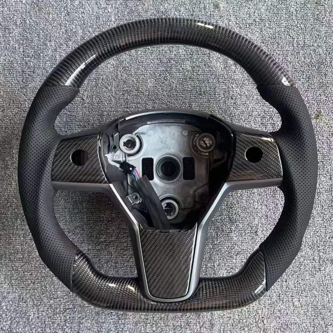 Carbon Fiber Steering Wheel for Tesla Model 3 / Model Y (2019-2023) detail 1