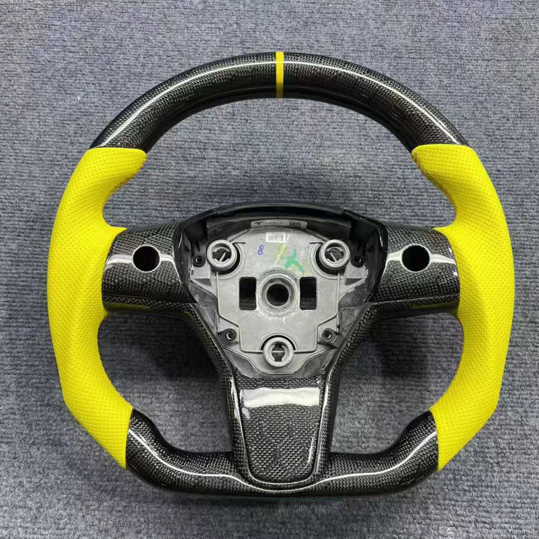 Carbon Fiber Steering Wheel for Tesla Model 3 / Model Y (2019-2023) detail 3