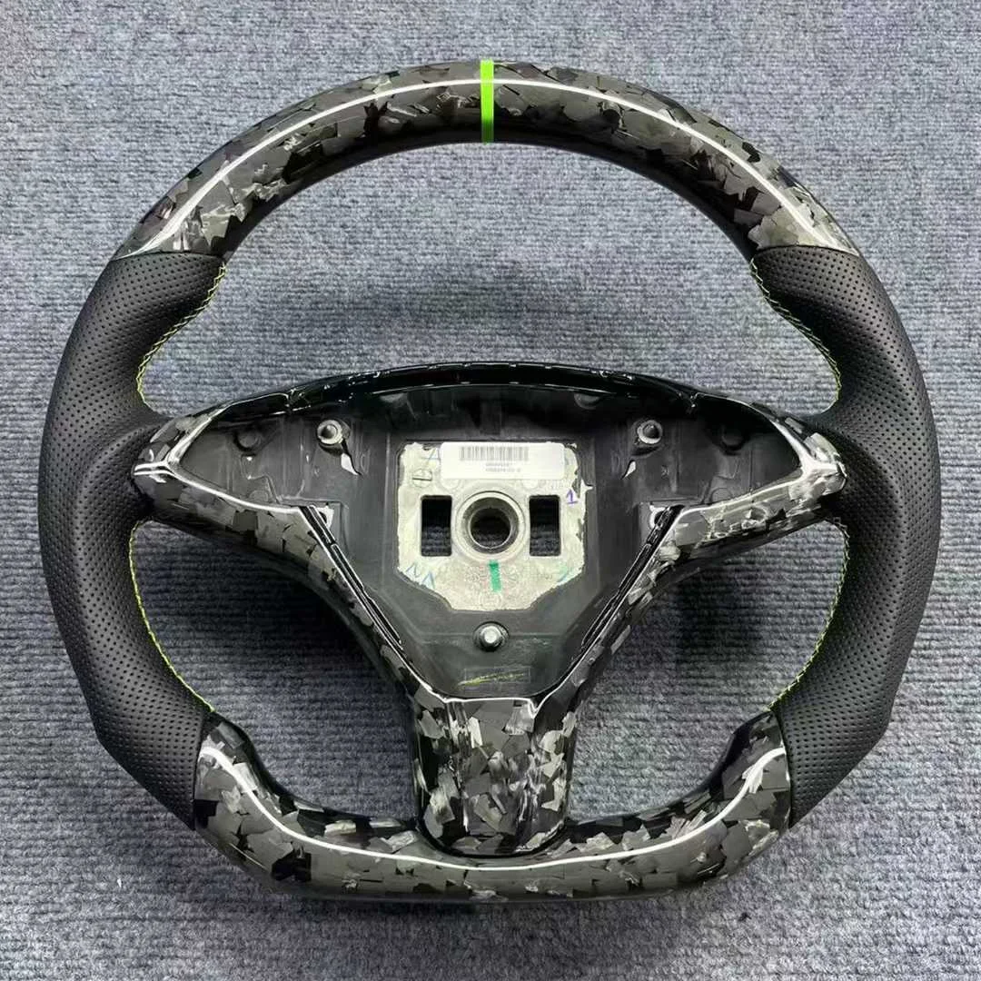 Forged Carbon Fiber Steering Wheel for Tesla Model 3 / Model Y (New Model)