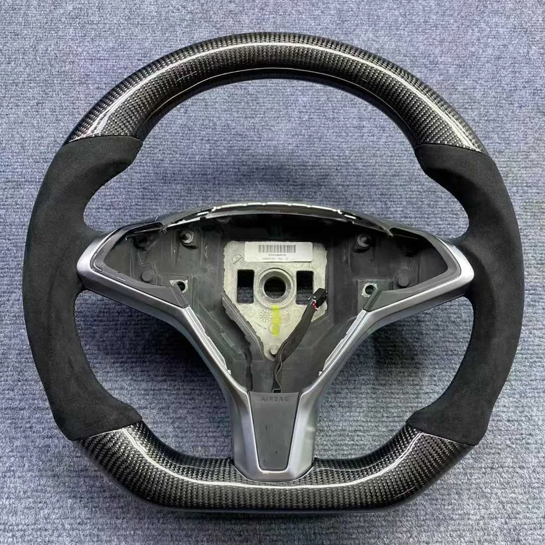 Carbon Fiber & Alcantara Steering Wheel for Tesla Model 3 / Model Y