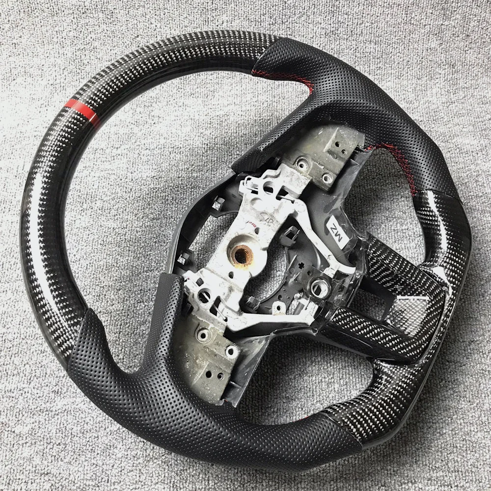 Carbon Fiber D-Shape Steering Wheel for Subaru XV / Forester / Outback / Legacy / BRZ detail 2