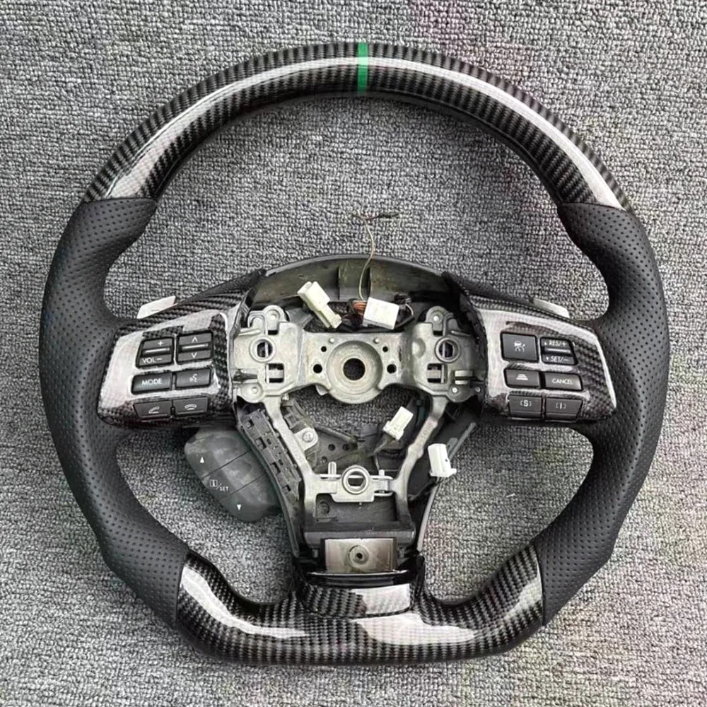 Gloss Black Carbon Fiber Steering Wheel for Subaru BRZ (Factory Core)