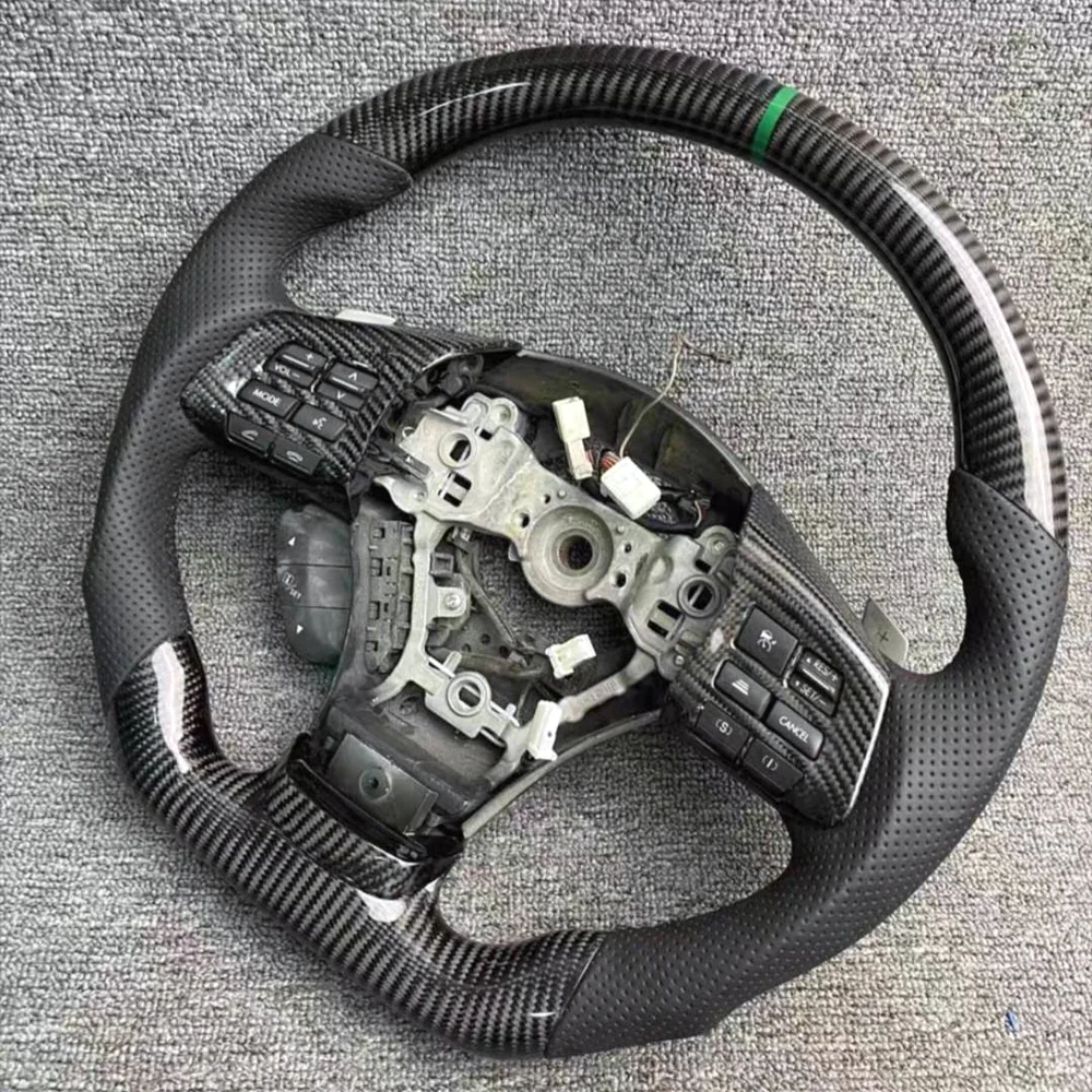 Gloss Black Carbon Fiber Steering Wheel for Subaru BRZ (Factory Core) detail 1
