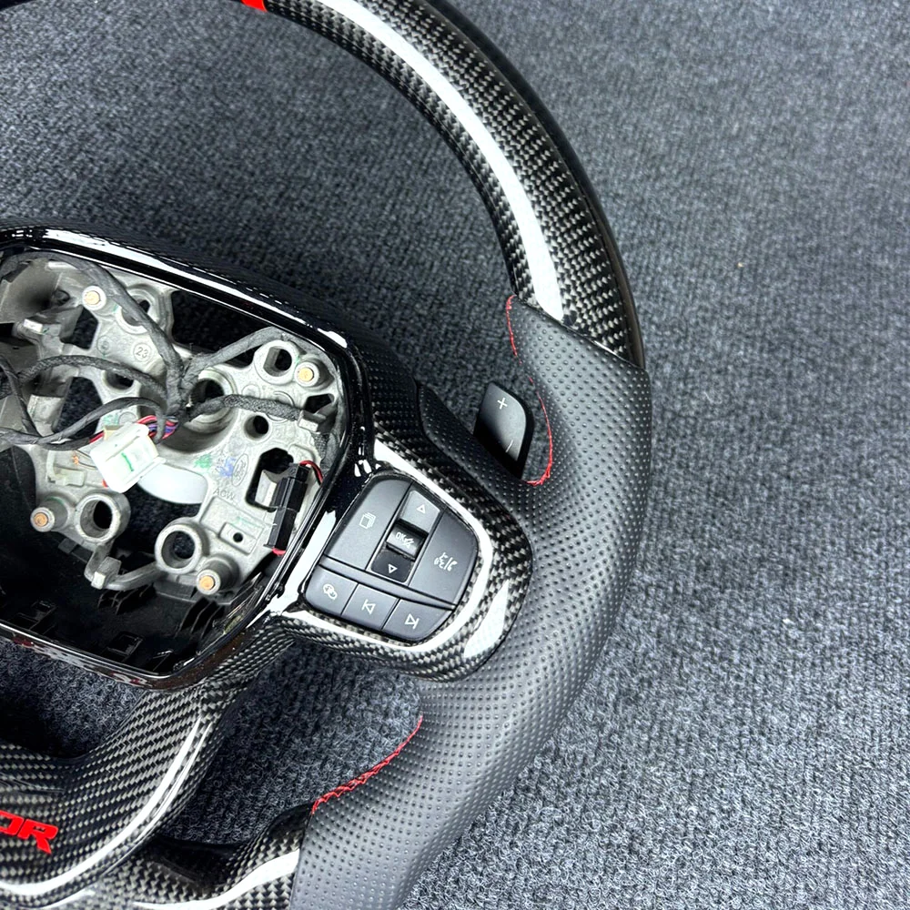 Carbon Fiber Steering Wheel for Ford Ranger Raptor detail 1