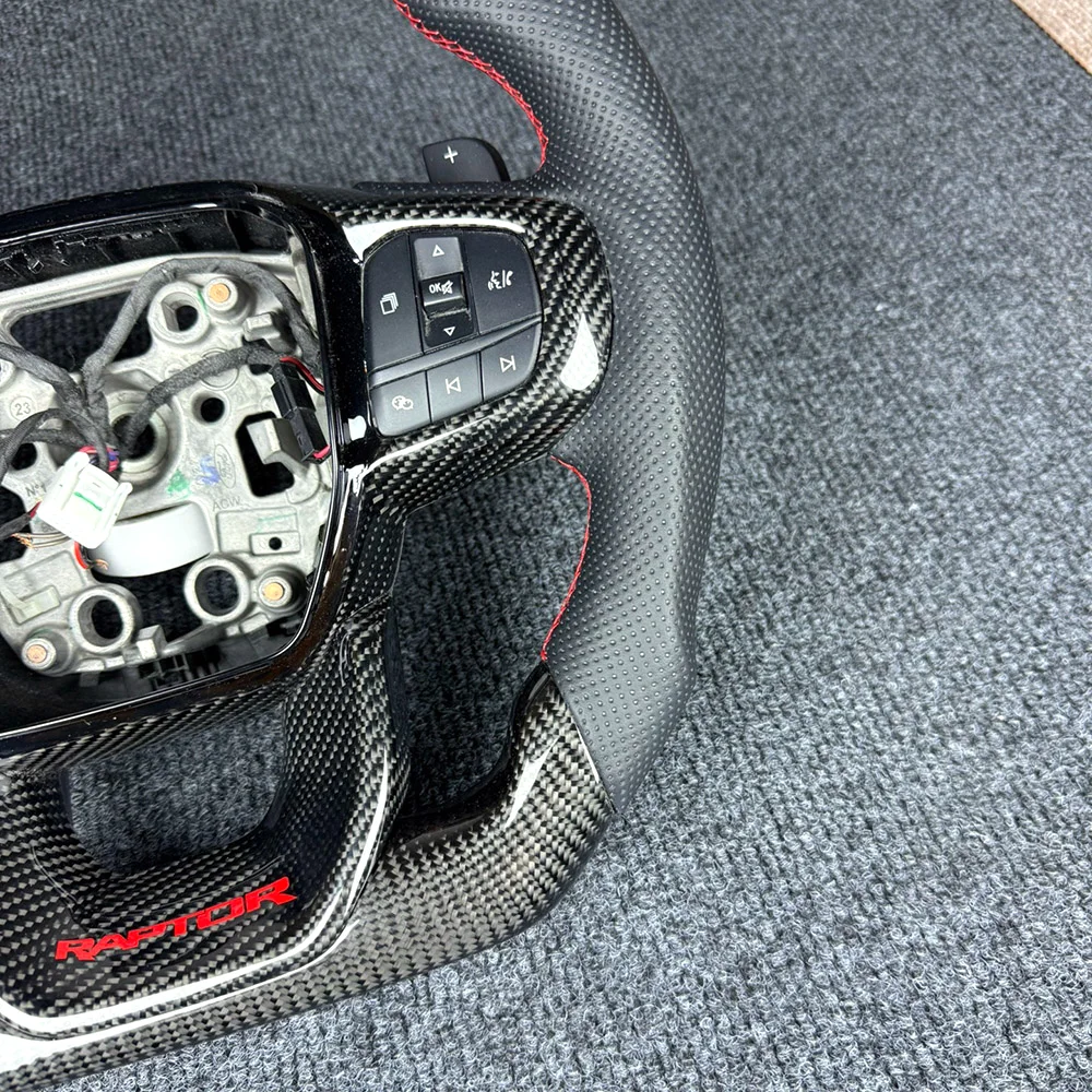 Carbon Fiber Steering Wheel for Ford Ranger Raptor detail 2