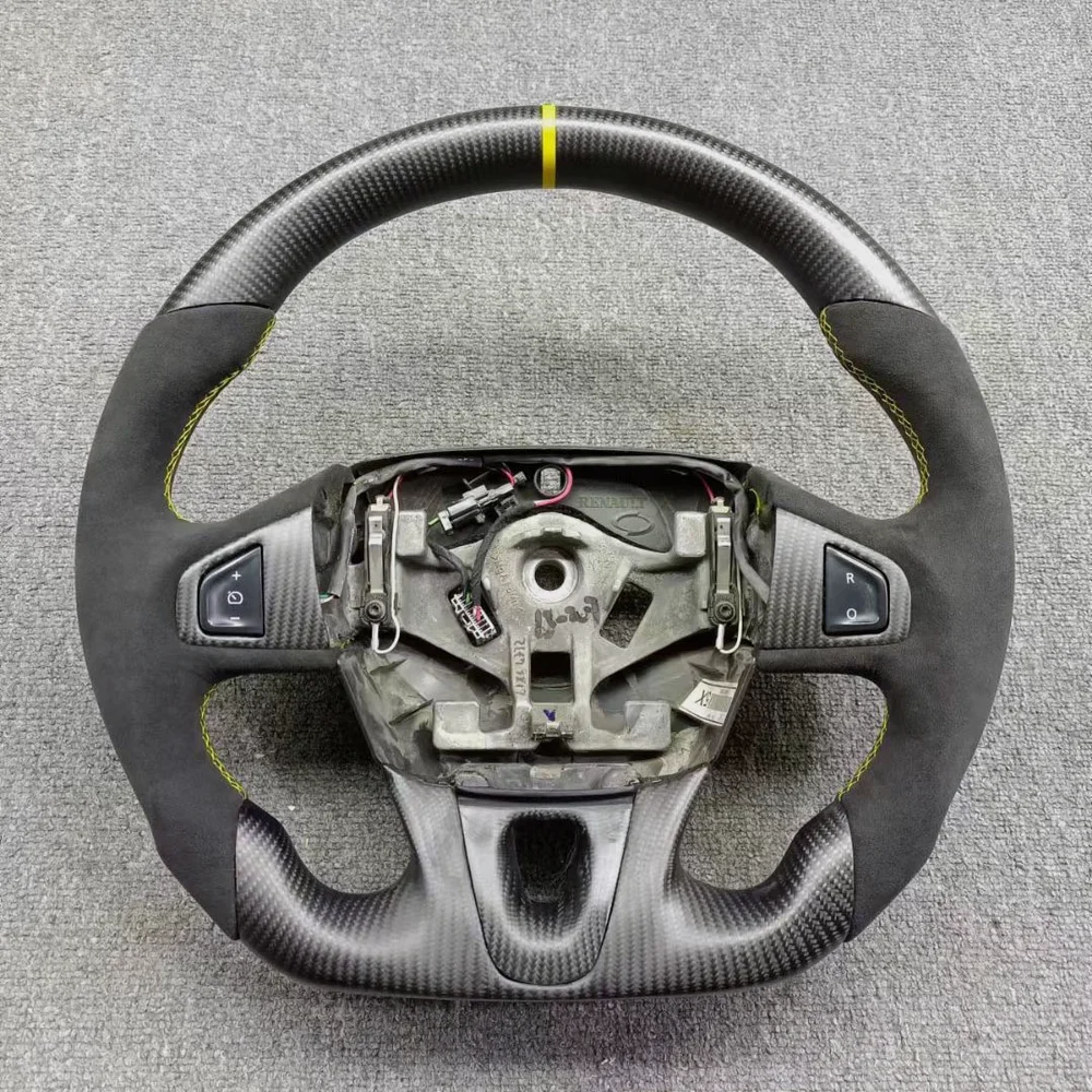 Matte Carbon Fiber Steering Wheel for Renault