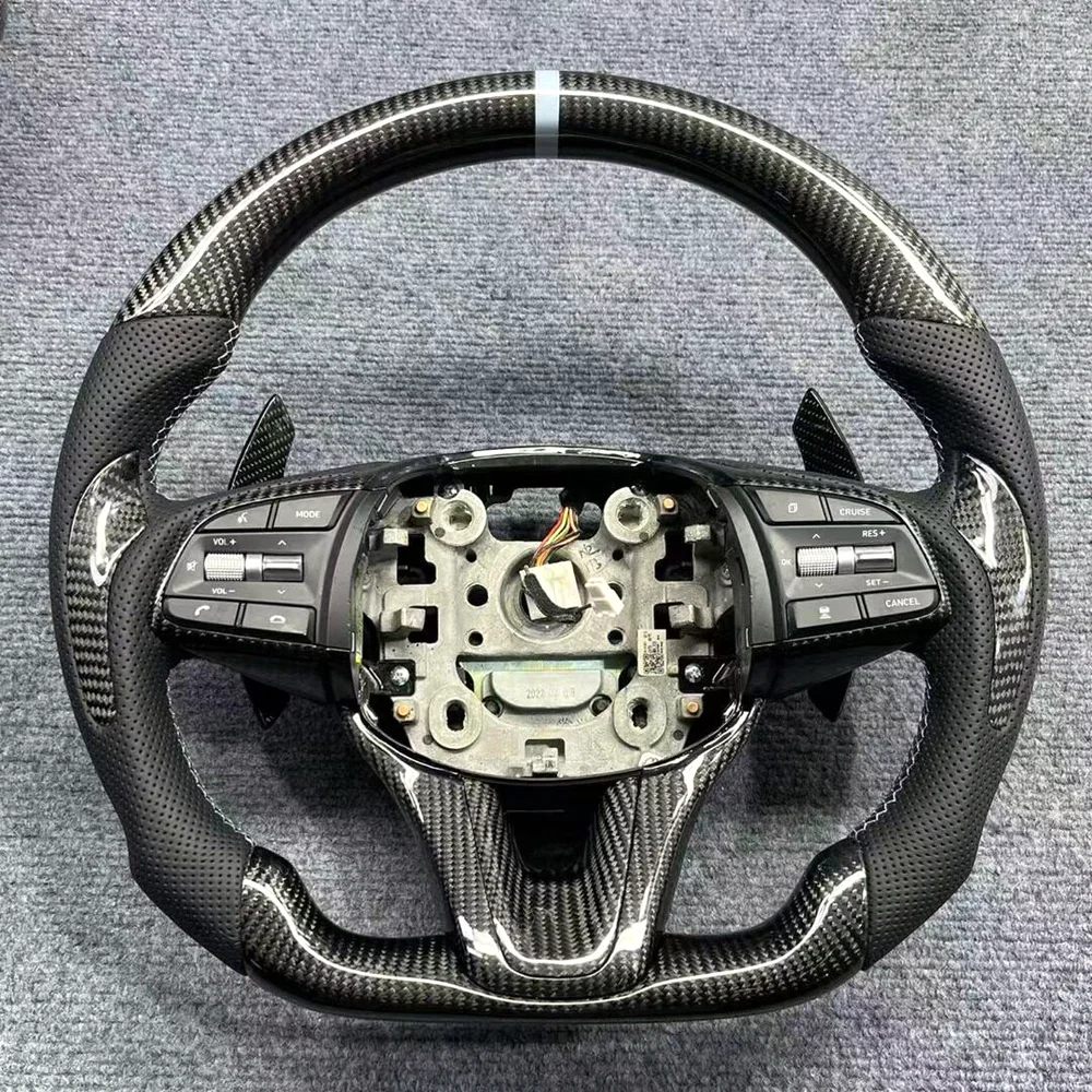Carbon Fiber Steering Wheel for Genesis G70 detail 2