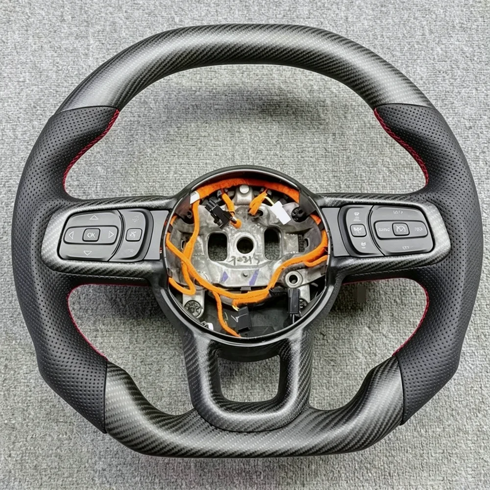 Carbon Fiber D-Shape Steering Wheel for Jeep Wrangler / Gladiator / Commander / Grand Cherokee