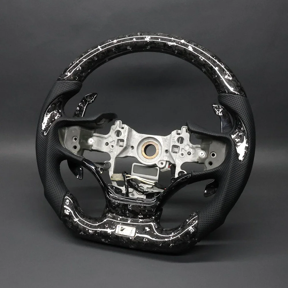 Forged Carbon Fiber Steering Wheel with Forged Paddles for Lexus IS250 / IS300 detail 3
