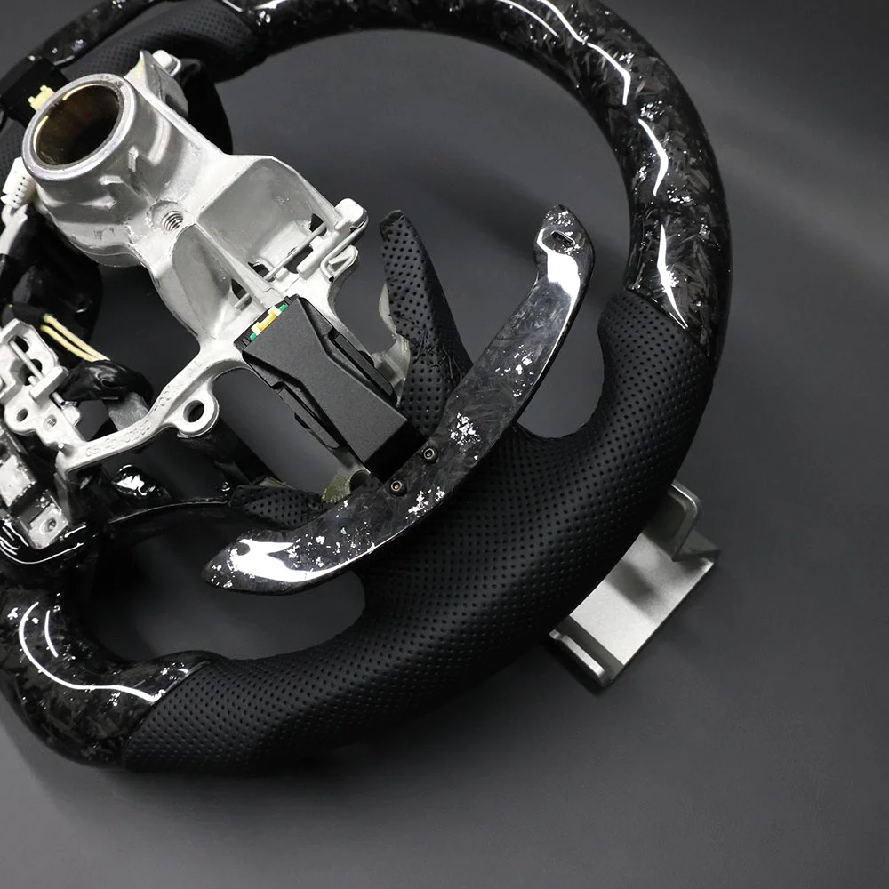 Forged Carbon Fiber Steering Wheel with Forged Paddles for Lexus IS250 / IS300 detail 4