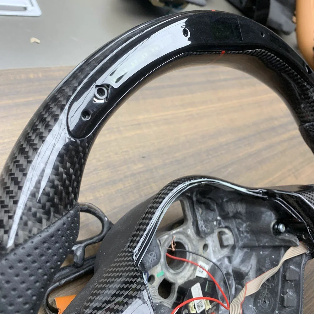 LED Carbon Fiber Steering Wheel for Volkswagen Golf 6 detail 1