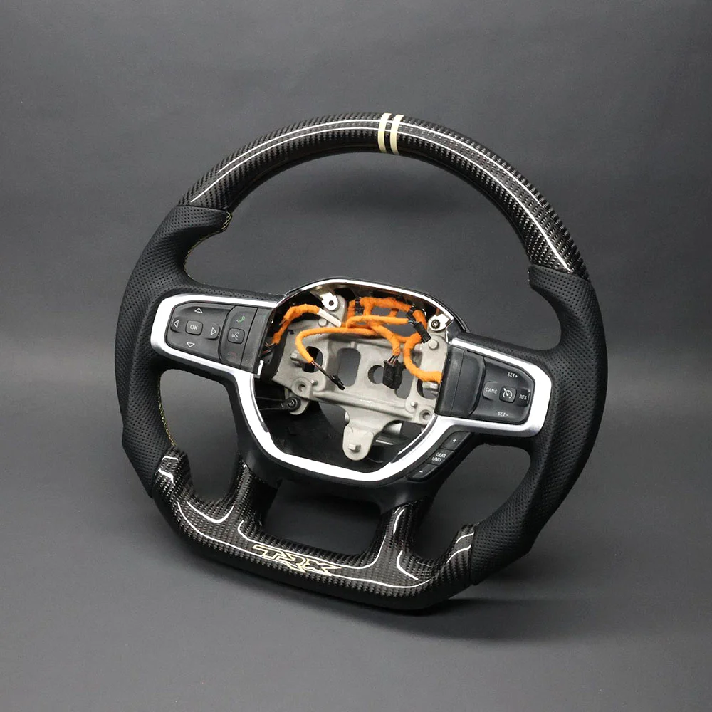 Carbon Fiber Steering Wheel for Dodge Ram TRX detail 1