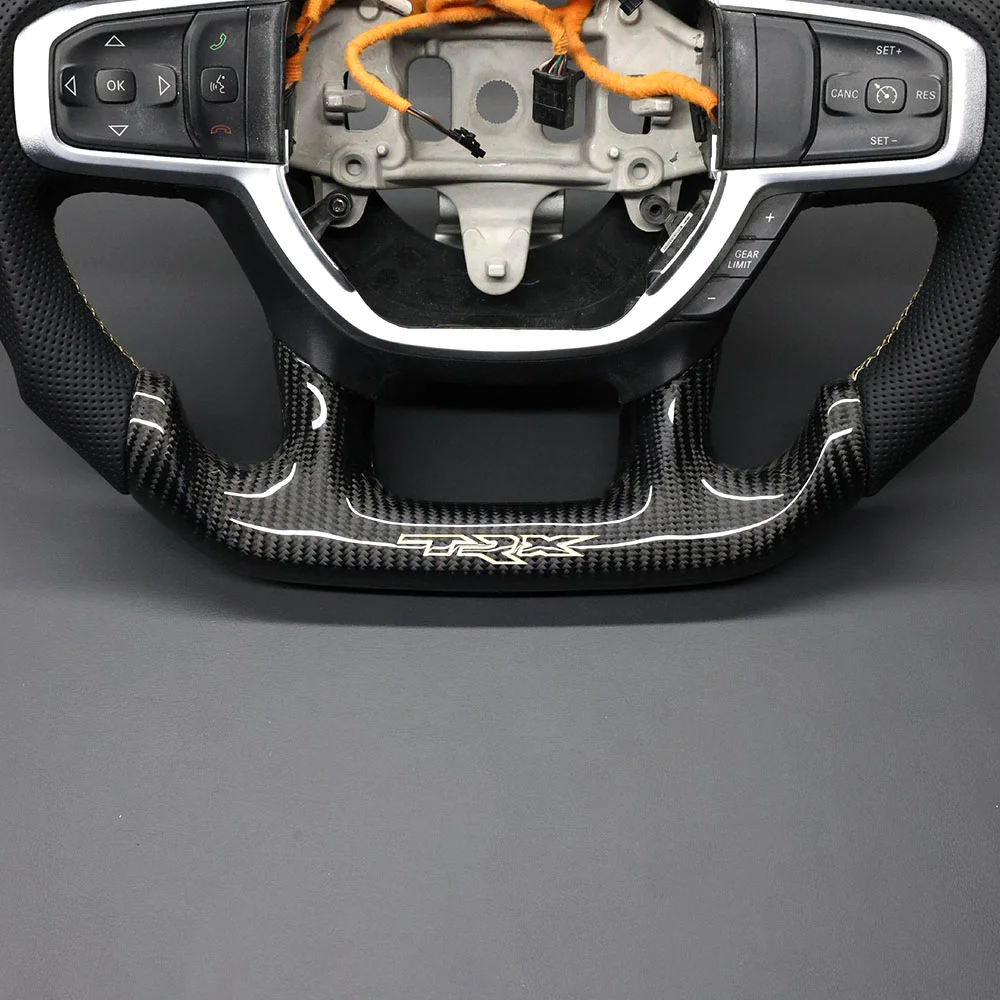 Carbon Fiber Steering Wheel for Dodge Ram TRX detail 3