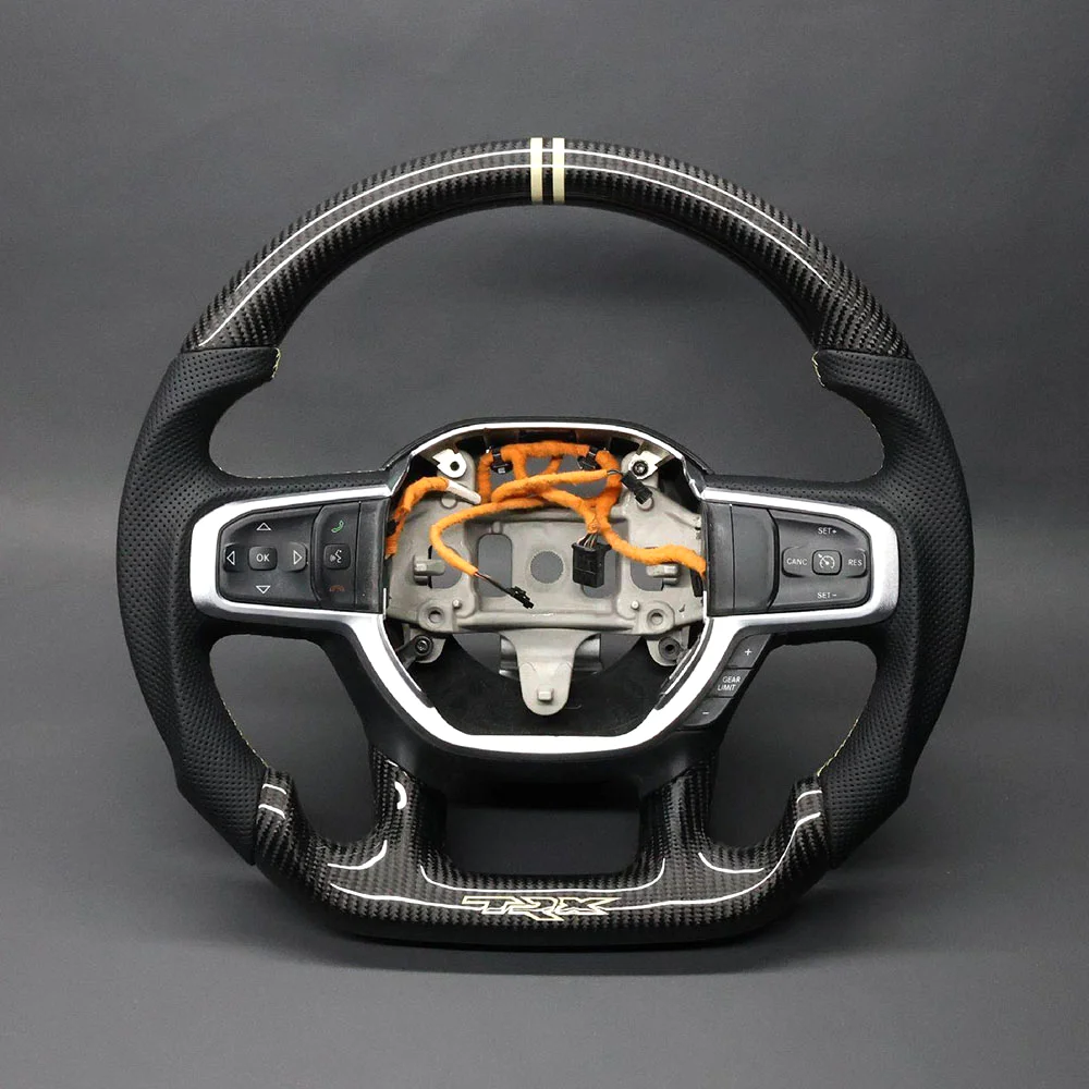 Carbon Fiber Steering Wheel for Dodge Ram TRX detail 4
