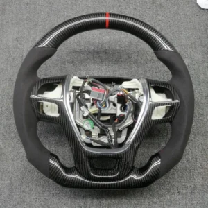 Yeedercar Custom Gloss Carbon fiber steering wheel leather for Ford explorer Edge
