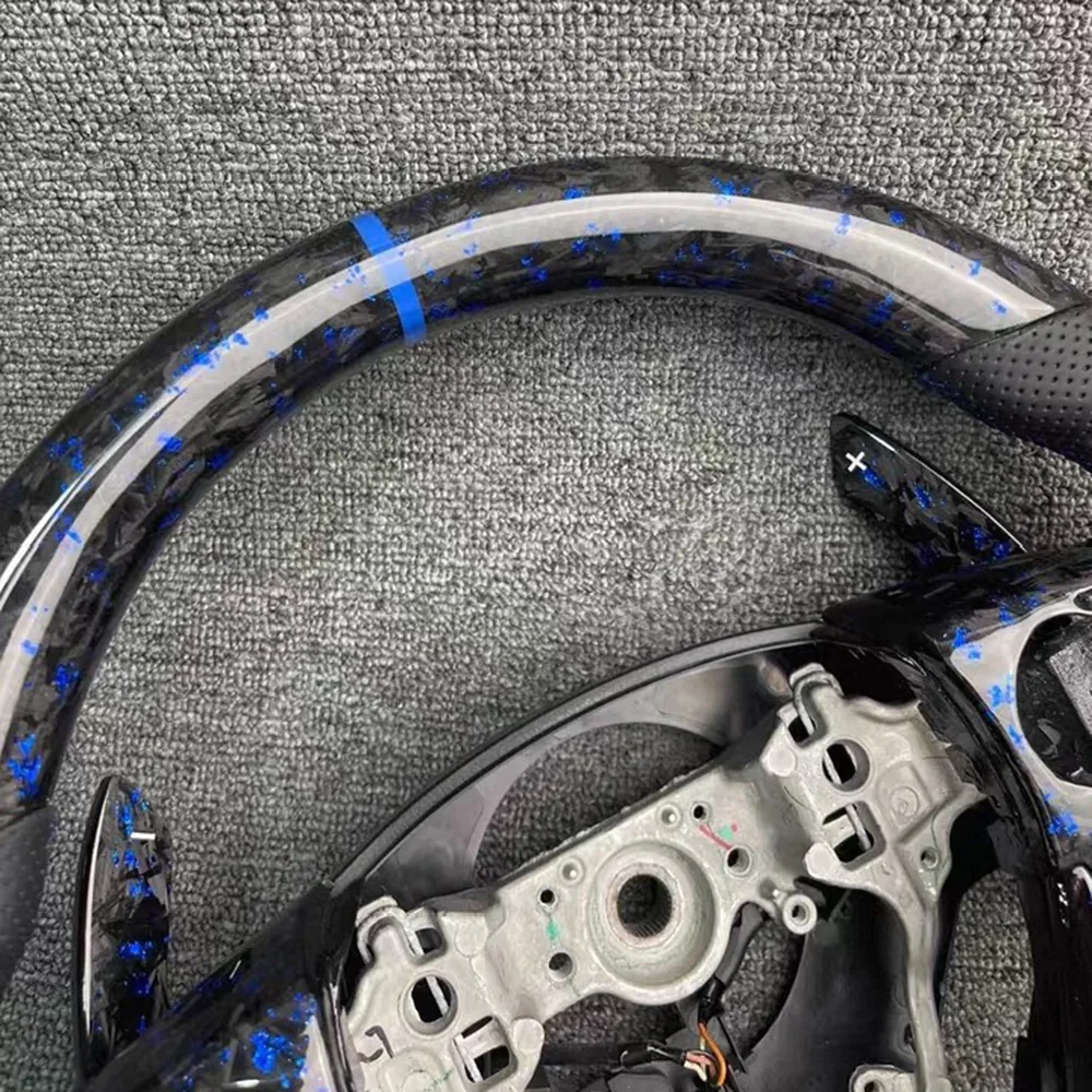 Blue Forged Carbon Fiber Steering Wheel for Toyota Corolla / Levin detail 2